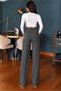 Smoke Scuba Crepe Front Pleated Palazzo Pants (limited-time launch price) - 6