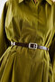 Metal Square Buckle Belt Brown - 3