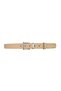 Genuine Leather, 3 cm Silver Color Buckle, Dark Cream, Stitched Classic Women's Belt, 3Cmkla48 - 6