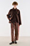 Premium Flat-Closed Coat Dark Brown - 4