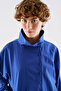 Technical Fabric Buttoned Bomber Jacket Blue - 7