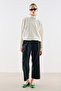 Technical Fabric Buttoned Bomber Jacket Ecru - 6