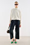Technical Fabric Buttoned Bomber Jacket Ecru - 3