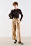 Hair Braided Knitted Sweater Brown - 2