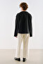 Technical Fabric Buttoned Bomber Jacket Black - 8