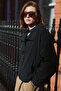 Technical Fabric Buttoned Bomber Jacket Black