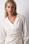 Cream Double-Breasted Collar Button Detailed Shirt - 7