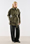 North Kruvaze Belted Trench Coat Khaki - 5