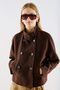 Premium Kisa Kruvaze Jacket Acikahve - 4