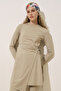 Swimsuit Dress with Envelope Skirt Green