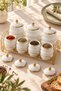 Porcelain Spice Set with Cloud Stand 15 Pieces