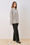 Striped Collar Sweatshirt Black - 8