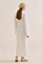 Linen Belted Shirt Dress Ecru - 7