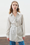 Patterned Poplin Tunic Ecru - 3