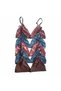 Women's Wire Free Unassisted Triangle Bralet 5 Colors Pack of 5 Leopard Blue Pink Floral Geometry Patterned Milk - 2
