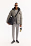 Men's Dark Gray Hooded Water Repellent Windproof -10 Degree Resistant Regular Fit Puffer Coat A52Y - 8
