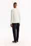 Men's Ecru Crew Neck Textured Knitwear Regular Fit Sweater A52Y5083 - 4