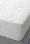Liquid-Proof Quilted Patterned Fitted Base Mattress Mattress Pad Set |   Quilted Patterned Fitted Mattress Pad and 2-Piece Pillow Mattress Protector White |   Single - Double - 2
