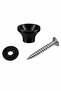 Pm1 Black Plastic Guitar Strap Pin Screw-On Shoulder Strap Connection Device - 3