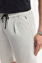 Men's Stone Waist Elasticated Ribbed Bi-Stretch Relaxed Fit Shorts A51Y3652 - 4