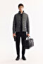 Men's Anthracite Goose down Water Repellent Windproof Fabric D Mock Neck Inflatable Comfort Fit Coat B006015 - 8