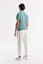 Men's Nile Green Polo Neck Viscose Blend Basic Knitwear Regular Fit T-Shirt B005120 - 4