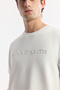 Men's Ecru Crew Neck Printed Bi-Stretch Interlock Regular Fit T-Shirt A51Y1001 - 2