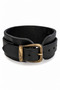 Handmade Single Strap Black Men's Leather Bracelet - 6