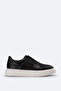 Men's Black 100% Leather Flexible Sole Lightweight Casual Shoes A51Y8004