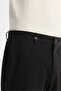 Men's Black Side Pocket Textured Bi-Stretch Slim Fit Trousers A42Y3211 - 4