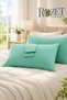 Green Cotton Fabric Cover Pillowcase (2 Pcs) 50 X 70 cm - 4