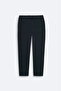 Men's Anthracite Side Pocket Elastic Waist Relaxed Fit Suit Trousers B003201 - 2