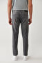 Men's Gray Antique Washed Flexible Jean Trousers B 003508 - 5