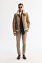 Men's Mink Fur Collar Napa Comfort Fit Coat A42Y6127 - 7