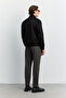 Men's Black Bomber Collar Suede Textured Seasonal Comfort Fit Coat B006045 - 5