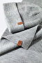 Men's Gray Jacquard Knitwear Scarf Beret Set A42Y9220 - 3