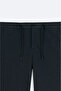 Men's Anthracite Side Pocket Elastic Waist Relaxed Fit Suit Trousers B003201 - 3