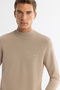 Men's Mink Half Turtleneck Rayon Non-Pilling Regular Fit Knitwear Sweater A42Y5100 - 3