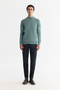 Men's Nile Green Half Turtleneck Soft Touch Knitwear Regular Fit Sweater A42Y5023 - 6