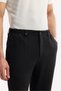 Men's Black Side Pocket Elastic Waist Bi-Stretch Comfort Slim Fit Trousers A51Y3211 - 4