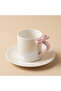 Porcelain Set of 2 Pearlescent Bow Coffee Cups - 3