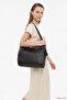 Women's Black Tassel Shoulder Bag - 2