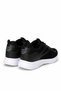 Black and White Breathable Fabric Faylon Sole Lace-Up Sneaker - 5