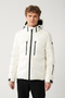 White Goose down Water Repellent and Windproof Detachable Hooded Collar Inflatable Unisex m with Carrying Strap - 3