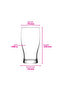 Belek Glass Beer Cup Set of 6 380 ml (Soft Drink Glass) - 2