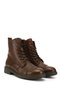 Women's Brown Antique Zippered Genuine Leather Boots - 4