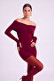 Madonna Collar Lined Mini Dreamer Dress Claret Red - 3