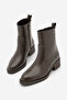 Women's Zippered Heeled Casual Boots Gontre Brown