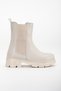 Luna Side Elastic Leather Boots Beige - 5