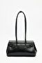 Black Bag with Buckle Detail and Cover - 8